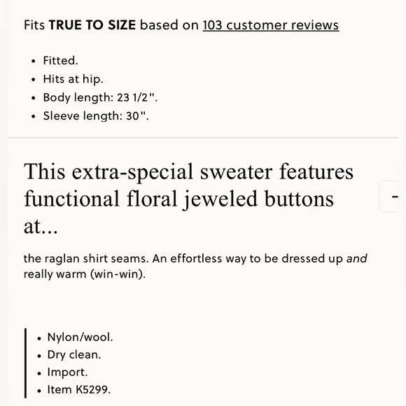 Crewneck sweater with jeweled buttons SzL - Picture 3 of 9